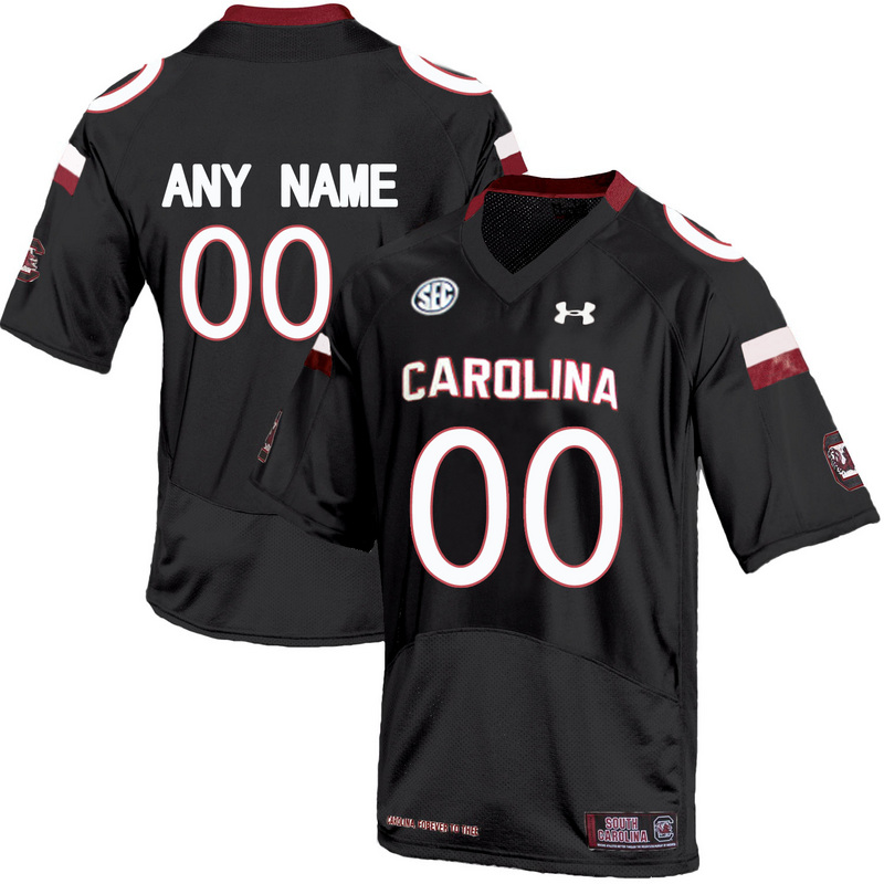 Men South Carolina Gamecocks Customized College Football Jersey  Black->->Custom Jersey